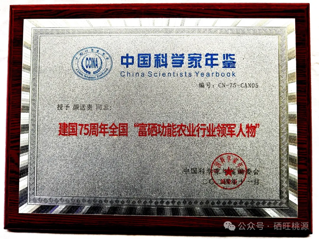 桃源縣“富硒之父”顏送貴榮獲全國“富硒功能農業(yè)行業(yè)領軍人物”